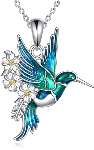 ONEFINITY Kolibri Kette für Damen 925 Sterling Sliver Vogel Kolibri Anhänger Kolibri Schmuck Geschenk (Kolibri)