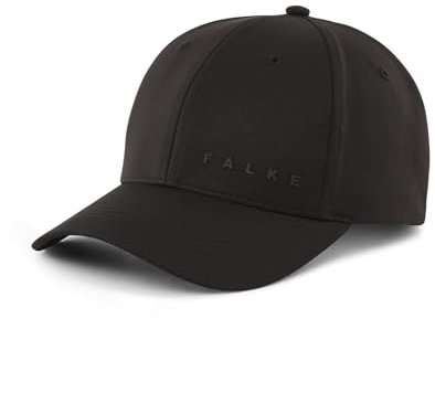 FALKE Unisex Baseballkappe Golf Cap Basic U Ca Funktionsmaterial schützt vor UV 1 Stück, Schwarz Black 3000, ONESIZE