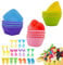 44 Pcs Bento Lunch Box Accessories for Kids,Includes 24 Pcs Thicken Silicone Cupcake Liners,20 Cute Animal Food Picks, Easy to Preparing Lunch and Make Lunchtime Fun with Our Kids