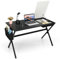 COSTWAY Schreibtisch mit Klappbarer Tischplatte, Computertisch mit Seitentasche & Metallrahmen, Arbeitstisch PC-Tisch modern aus Holz für Arbeitszimmer, Schlafzimmer, 120 x 60 x 73,5cm