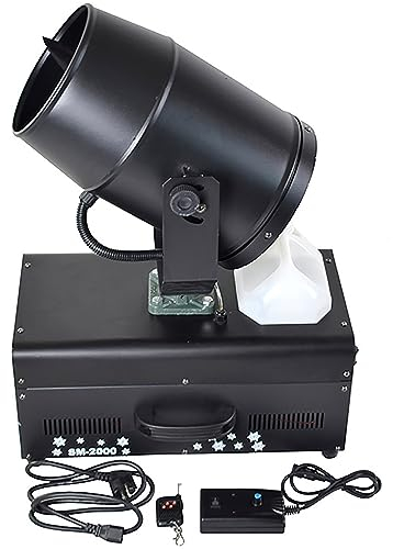 DRYIC Schneemaschine 1000 W, super leise mit DMX/Panel/Fernbedienung, Bühneneffektmaschine, Schneeflockengröße, Abdeckungsbereich von 30 m²