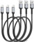 ULIFTUS Cavo di ricarica rapido per iPhone, 50 cm, 3 pezzi, intrecciato, USB A a Lightning, 0,5 m, originale, compatibile con Apple iPhone 14, 13, 12, 11, Pro Max Xs Xr X 8, 7 Plus, SE, iPad Air/Mini