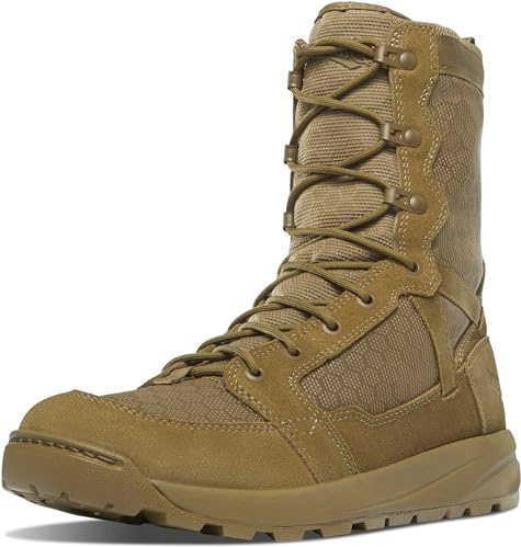 Danner Resurgent Military 8 Hot Men's Tactical Boots, Vibram Outsole, Breathable Mesh, US Air Force & Army Compliant, Coyote - 11 Wide