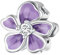 WINRARO Ciondolo Fiore Viola per Braccialetti, Ciondolo con Perline Fai da Te in Argento Sterling 925 Regalo Gioiello per Donne Ragazza Mamma Famiglia