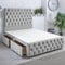 ComfoRest - Elegant 4FT6 Double Bed Frame with 4 Drawers | Durable Base for Organised Living | Sturdy Design for Modern Bedrooms (Silver Plush)