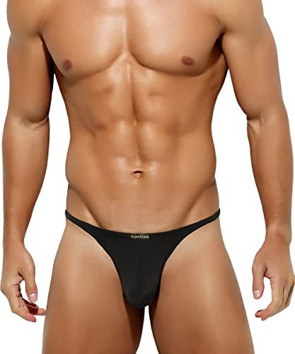 Mauro Kane String Homme Tanga sous-vêtements Sexy Slips Homme Taille Basse Respirant Thong Noir S