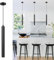 OKELI Moderne Pendelleuchten, schwarze Pendelleuchte, LED Minimalist Strip Pendelleuchte (Schwarz-1p, 10W)