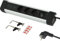 Electraline 62589 Regleta Base Múltiple de Escritorio/Oficina 3 Tomas Schuko+ 1 USB C PD 65W Power Delivery, Cable H05VV-F 3G1.5, 2M, protección contra sobretensiones