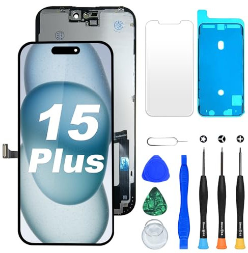 DIGI4U LCD for iPhone 15 Plus Screen Replacement, 6.7'' Full HD Face ID True Tone Screen for iPhone 15 Plus Display Digitizer Assembly, with Repair Kit for iPhone 15 Plus LCD