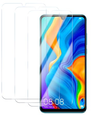 YUXINDZ 3 Piezas Protector Pantalla para Huawei P30 lite/Huawei P30 lite New Edition 6,15 Pulgadas, Cristal Templado Protectora Antiarañazos, Dureza 9H, HD Transparente Vidrio, Sin Burbujas