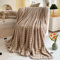 Kuscheldecke Milchsamt Blasen Decke Super Soft Wohndecke Dick 450 G/M² Flanell Decke Couchdecke Warme Überwurfdecke Sofadecke Vielseitig Blanket Für Bett Sofa Schlafzimmer Büro Kamel 160 x 200cm