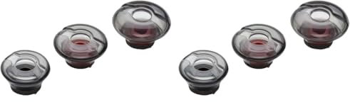 Plantronics 203710-02 Ersatz-Ohrstöpsel für Voyager 5200 UC MEDIUM, Medium Grau, Rot, 3 Stück (Packung mit 2)