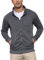 LAOARA Herren Sweatjacke Pullover Hoodie Sweatshirt ohne Kapuze mit Reißverschluss Zipper Fleecejacke Grau L