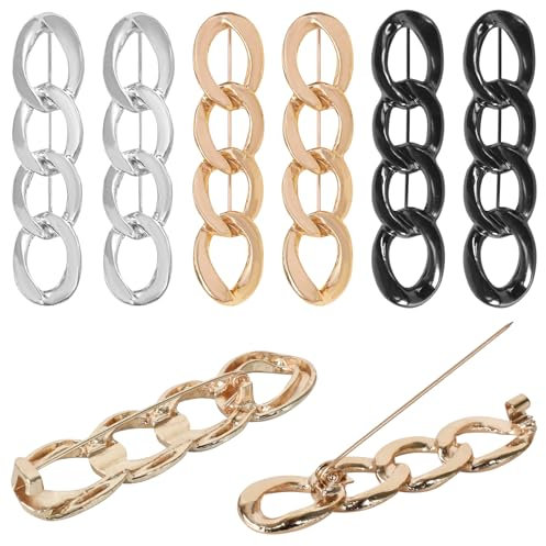 6 Clips de Serrage pour Pantalon – Boucles de Taille Réglables sans Couture, Boutons de Taille Plus Serré, Clip de Réglage de la Taille, Serre Taille Pantalon, Épingle à Pantalon (Classique)