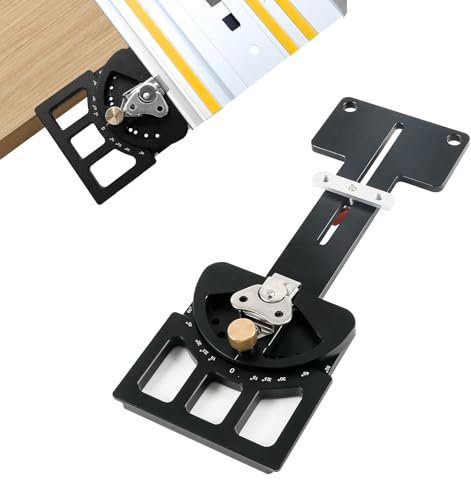 Aepiraza Adjustable Angle Track Saw Square with Cuts from -60° to 60° Guide Rail Ruler Compatible with Festool and Makita, 90 Degree Right Angle Rail Square Guide