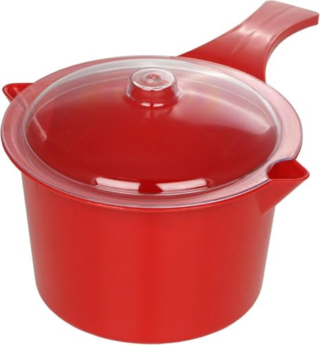 ASA® Easycook Microwavable Red Saucepan with Lid, Non-staining - 850ml