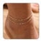 HARJJME Silver Gold Anklets for Women 925 Sterling Silver Ankle Bracelets for Women Adjustable Waterproof Women's Anklets Dainty Layered Chain Set Rope Link Beach Foot Jewelry Gifts for Teen Girls