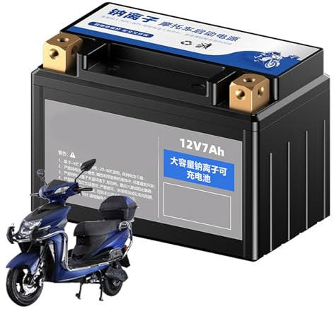 FREEDOH Batteria di avviamento per Moto agli ioni di Sodio da 12V, 4Ah, 7Ah, 9Ah, 20Ah, sostituibile, ad Alta capacità, Resistente alle Basse Temperature, con Protezione BMS.