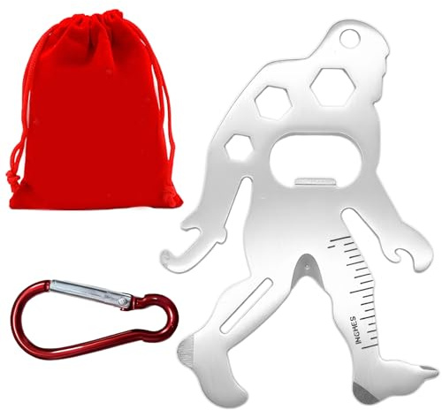 Outil Multifonction Cadeau Noel Homme, Cadeau Personnalisé Homme Original, Camping Gadgets Utile Cadeaux pour Anniversaire Noël Fete des Peres Saint-Valentin