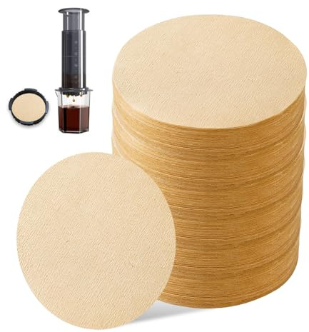 HMCEY 1000 Pezzi Filtri Caffe Rotondi 64 MM,Americano Filtri Caffe Carta Non Sbiancata,Filtris per Macchine da Caffès,Filtri per Caffettiera Moka,Filtro Caffès a Mano per Accessori, Casa, Ufficio