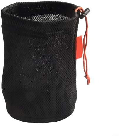 Mesh Pot Organizer Bag for Camping Cookware Storage, Breathable Outdoor Kitchen Gear Pouch with Drawstring, Anti-Collision Hiking Stove Carrier and Water Bucket Mesh Holder,(16 * 20cm)