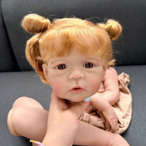 LSOAARRT 24 Zoll Reborn Sandie Baby Puppe Kit, handbemalte Puppe Kit