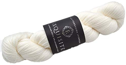 WYS Exquisite Lacegarn Fb. 011 - Pearl, 100g Wolle mit Seide zum Stricken und Häkeln