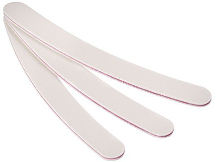 Profi Nagelfeile 100 180 gebogen weiss fein & grob Nail File, 1er Pack
