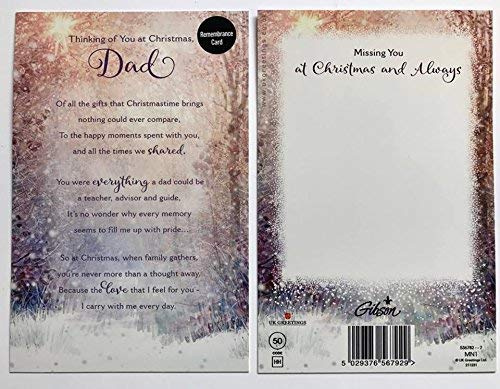 Winter Woodland Dad Remembering You at Christmas Card