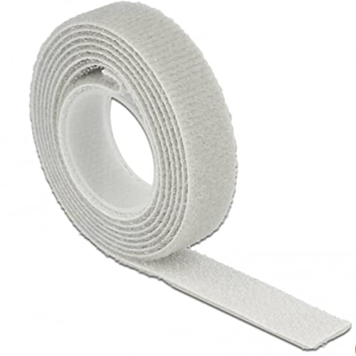DeLock Klett-Kabelbinder 13mm x 10m Rolle grau