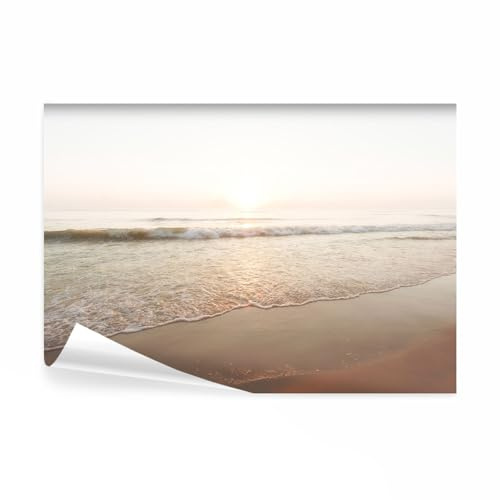 decomonkey Fototapete selbstklebend Strand Meer, 343x256 cm, XXL, Natur | Sommer, Selbstklebende, Tapeten, Wand, Fototapeten, Tapete, Wandtapete, klebend, Klebefolie