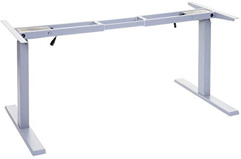Mendler Gestell HWC-D40, Variables Tischgestell für Schreibtisch, elektrisch höhenverstellbar Memory 29kg - grau