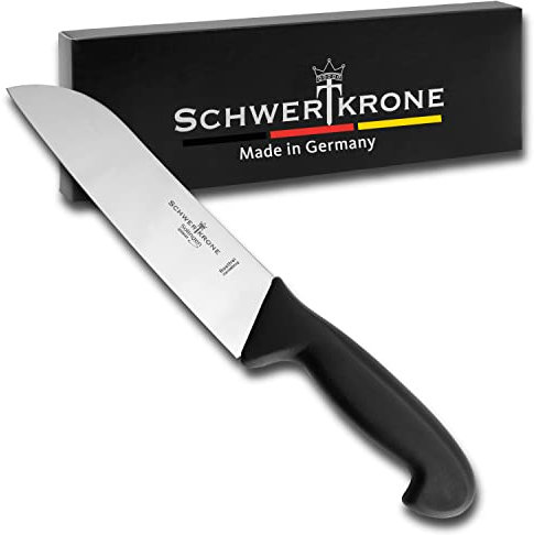 Schwertkrone® Santoku - Cuchillo para filetear (fabricado en Solingen, Alemania), diseño de pescado Santoku (hoja de 17 cm)
