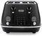 De'Longhi Distinta X CTIN4003.BK Designer 4 Slice Toaster, Variable Browning Control, Reheat/Defrost/Bagel Function -Black
