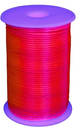 UV Floor - Neonfarbene Garnrolle - Armbandschnur - Deko-Wolle - Premium-Qualität - Neonfarbenes Zubehör - Party - Neonpink - 100m ⌀ 2mm