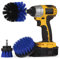 Bond Hardware Set Of 3 Drill Brush Attachment Power Scrubber Cleaning Kit All Purpose for Bathroom Surfaces, Grout, Floor, Tub, Shower, Tile, Corners, Kitchen - Fits Most Drills, Blue