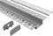 Tivendis LED Trockenbauprofil 2m mit Abdeckung mattiert | T1 Trockenbauprofile für LED Streifen bis 20 mm | LED Aluminium Profil Trockenbau | LED Profil Trockenbau Decke Wand Schattenfuge