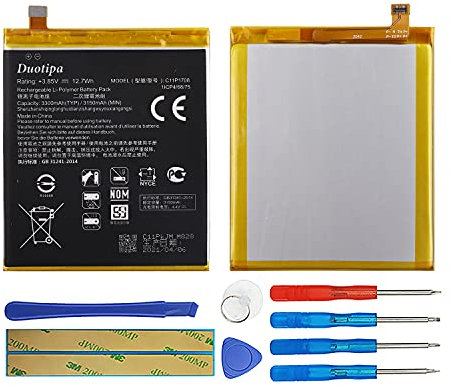 Duotipa Batterie de rechange C11P1708 compatible avec Asus Zenfone 5 5Z ZE620KL X00QD ZS620KL Z01R avec outils
