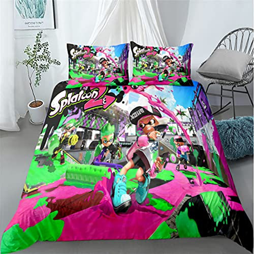 ysldtty Cartoon Bettwäsche Set Beliebte Bettbezug Nette Heimtextilien B-0166E 135CM x 200CM with 2 Pice Pillowcase 50CM x 75CM