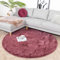 FRAAI | Home & Living Hochflor Teppich Rund - Comfy Supreme Dunkelrosa - Shaggy, Einfarbig - Modern, Skandinavisch - Wohnzimmer, Esszimmer, Schlafzimmer - Fellteppich - Carpet