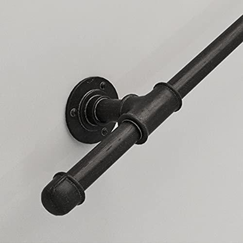 XFSHKJS Corrimano in Ferro battuto in Ferro battuto corrimano, corridoio Kit di binister Antiscivolo con staffe e Viti Metalliche, corrimano di Sicurezza per Passi da Esterno o Scale da Interni