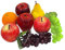 Laiiqi Künstliche Gefälschte Früchte, 8 Stück künstliche Obst-Mittelstücke Esstisch Dekorativ, lebensechtes Obst-Set enthalten gefälschte Äpfel, Traube, Orange, Birne, Schlangenfrucht