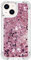 iPhone 13 Case Glitter, 3D Bling Sparkle Quicksand Flowing Liquid Clear Transparent TPU Gel Silicone ShockProof Protective Phone Case for iPhone 13 Cover Girls, Rose Gold