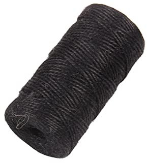 Egurs Bunte juteschnur 2mm Natürliche Schnur Garten Kordel für Gartenarbeit Floristik DIY Bündeln Dekoration Geschenkpapier Bindfäden Bild Display und Verzierungen Schwarz