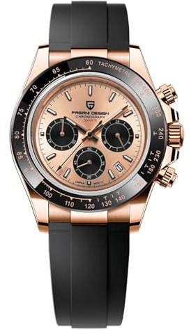 Pagani Design Herrenuhr Saphirglas Chronograph Edelstahl Wasserdicht Leuchtende Uhr Japanisches Uhrwerk Herren Quarzuhr Uhr für Männer