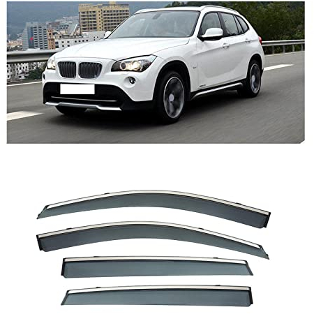 OGAUY Belüftungsvisier für BMW X1 E84 2010-2015 Galvanisierter Auto-Windabweiser Fenstervisier Auto Regenschutz Deflektoren Markisenverkleidung Vent Guard