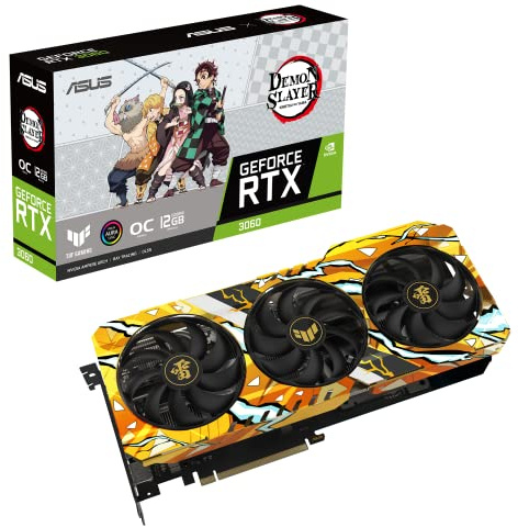 ASUS TUF Gaming NVIDIA GeForce RTX 3060 V2 OC Edition Carte graphique (PCIe 4.0, 12 Go GDDR6, HDMI 2.1, DisplayPort 1.4a, double roulement à billes, certification de qualité militaire, GPU Tweak II)