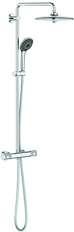 Chrome Thermostatic Mixer Shower System - Grohe Vitalio Joy