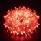 AURSTORE Basa Lichterkette, 8 Modi, 10 m, 100 LEDs, romantische Dekoration für Weihnachtsbaum, Hochzeit, Party, Lichterkette innen (Transparenter Draht, Rot)