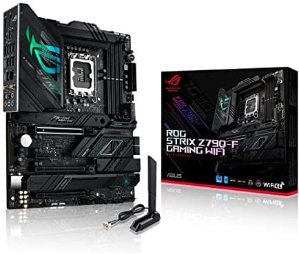 ASUS ROG Strix Z790F Gaming WiFi 6E LGA 1700 (Intel® 13ª y 12ª generación) Placa base para juegos ATX (16 + 1 etapas de alimentación, DDR5, cuatro ranuras M.2, PCIe® 5.0, WiFi 6E, USB 3.2 Gen 2x2